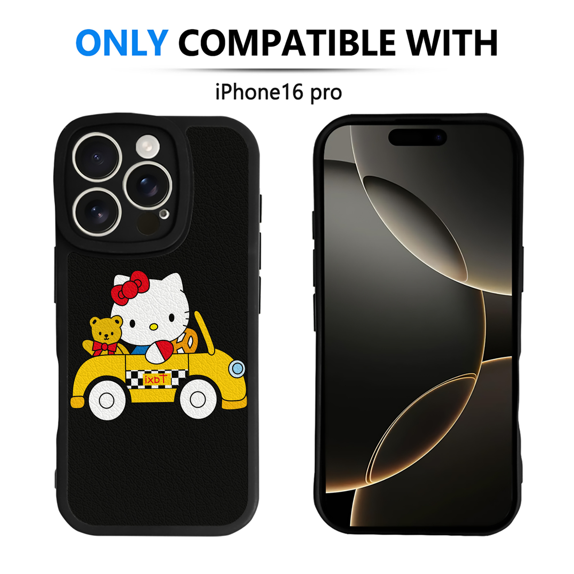（画像用） Hello Kitty ハローキティ 【iPhone 16シリーズ対応】シリコンスマホケース（レザー調） 材質：シリコン